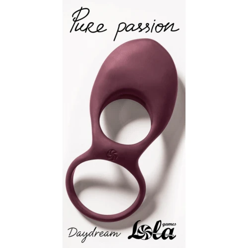 Vibrerende Dubbele Cockring Penisring Daydream Wine Rood - Afbeelding 2