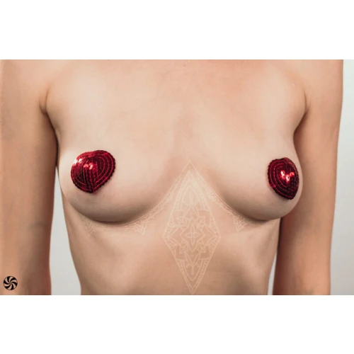 Tepelstickers Burlesque Rand Rood - Afbeelding 5