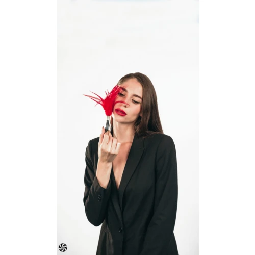 Kietelaar Burlesque Plume Rood - Afbeelding 5