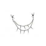 Tepelklemmen Met Ketting En Stekelpunten - BDSM - Bondage - Luxe Verpakking - Party Hard - Spikey