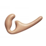 Anale Strapless Strap-on - Penetratie - Dildo - Clitoris Stimulator - 100% Silicone - Met ribbels - Flexibel - Natural Seduction - Beige