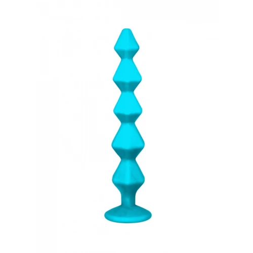 Anale Ketting Met Diamant - Lola Toys - Emotions - Beginner Beads - Buttplug met Kralen - Flexibele Anaal Ballen/ Kralen/ Ketting - Anal Beads - Anaalplug 100% Siliconen - Prostaat Stimulatie - P-Spot - Unisex - Buddy - Turquoise - Afbeelding 2