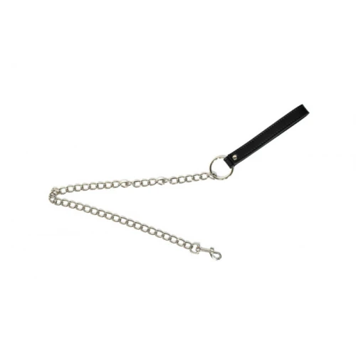 Riem met ketting - BDSM - Bondage - Luxe Verpakking - Party Hard - Willpower - Zwart - Afbeelding 4