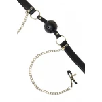 Ball Gag Met Tepelklemmen En Ketting - BDSM - Bondage - Luxe Verpakking - Party Hard - Gratitude - Afbeelding 4