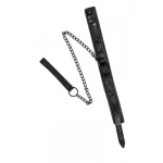 Leren Verstelbare Halsband Met Ketting Riem - Collar - BDSM - Bondage - Luxe Verpakking - Party Hard - Kinky - Zwart - Afbeelding 5