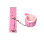 Aanpasbare Enkelboeien Met Vacht - Cuffs - BDSM - Bondage - Luxe Verpakking - Party Hard - Eternity - Roze - Afbeelding 4