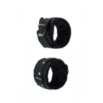 Aanpasbare Enkelboeien Met Vacht - Cuffs - BDSM - Bondage - Luxe Verpakking - Party Hard - Eternity - Zwart