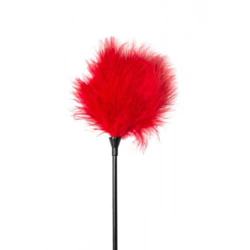 Kietelaar Op Een Stokje - Burlesque - Pluim - Veer - 41 CM - Party Hard - Nightfall - Rood - Afbeelding 3