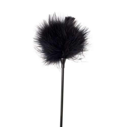 Kietelaar Op Een Stokje - Burlesque - Pluim - Veer - 41 CM - Party Hard - Nightfall - Zwart - Afbeelding 3