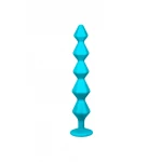 Anale Ketting Met Diamant - Lola Toys - Emotions - Beginner Beads - Buttplug met Kralen - Flexibele Anaal Ballen/ Kralen/ Ketting - Anal Beads - Anaalplug 100% Siliconen - Prostaat Stimulatie - P-Spot - Unisex - Chummy - Turquoise - Afbeelding 2