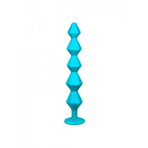Anale Ketting Met Diamant - Lola Toys - Emotions - Beginner Beads - Buttplug met Kralen - Flexibele Anaal Ballen/ Kralen/ Ketting - Anal Beads - Anaalplug 100% Siliconen - Prostaat Stimulatie - P-Spot - Unisex - Chummy - Turquoise - Afbeelding 2