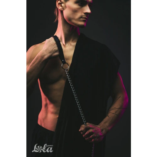 Riem met ketting - BDSM - Bondage - Luxe Verpakking - Party Hard - Willpower - Zwart - Afbeelding 5