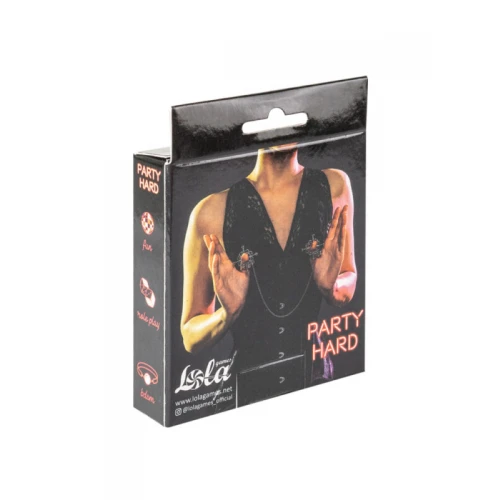 Tepelklemmen Met Schroeven En Ketting - BDSM - Bondage - Luxe Verpakking - Party Hard - Dare You - Afbeelding 2