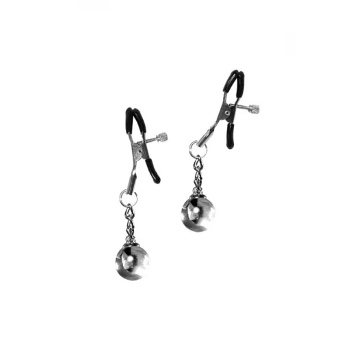 Tepelklemmen Met Glazen Bal - BDSM - Bondage - Luxe Verpakking - Party Hard - Good Vibes