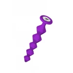 Anale Ketting Met Diamant - Lola Toys - Emotions - Beginner Beads - Buttplug met Kralen - Flexibele Anaal Ballen/ Kralen/ Ketting - Anal Beads - Anaalplug 100% Siliconen - Prostaat Stimulatie - P-Spot - Unisex - Chummy - Paars