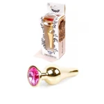 Gouden Buttplug Anale Plug met diamand - Roze