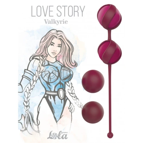 Wisselbare vaginale ballenset Love Story Valkyrie Wijnrood - Afbeelding 2