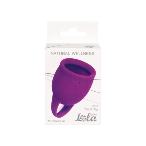 Menstruatiecup - 1 stuks (20 ML) - Medisch silicone - tot 12 uur bescherming - Maat M - Natural Wellness - Tulip - Paars - Afbeelding 2