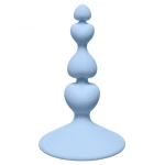 Lola Toys - First Time - Sweetheart Plug - Hart vormige buttplug met zuignap - Anaal Ballen/ Kralen/ Ketting - 100% Fluweel zacht siliconen - Anaalplug - 10cm x 2,3cm - Blauw