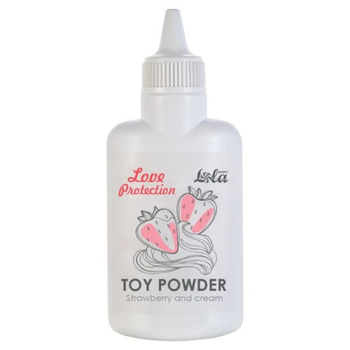 Toy powder - Toy Cleaner - Verzorging seksspeeltjes - Schoonmaken van sexspeeltjes -  Love Protection Strawberry and cream 30g