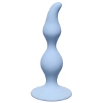 Lola Toys - First Time - Curved Anal Plug - Licht gebogen Buttplug met zuignap - Anaalplug - Prostaat Stimulatie - P-Spot - 100% Fluweel zacht siliconen - Unisex - 12,5cm x 3cm - Blauw