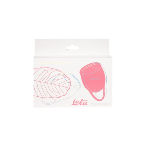 Menstruatiecup kit - 2 stuks (15 ML + 20 ML) - Medisch silicone - tot 12 uur bescherming - Reisverpakking - Maat M + S - Natural Wellness - Magnolia - Roze - Afbeelding 2