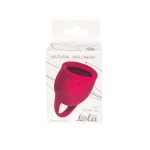 Menstruatiecup - 1 stuks (20 ML) - Medisch silicone - tot 12 uur bescherming - Maat M - Natural Wellness - Peony - Rood - Afbeelding 2