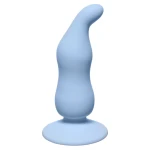 Lola Toys - First Time - Waved Anal Plug - Licht gebogen Buttplug met zuignap - Anaalplug - Prostaat Stimulatie - P-Spot - 100% Fluweel zacht siliconen - Unisex - 11cm x 3,1cm - Blauw