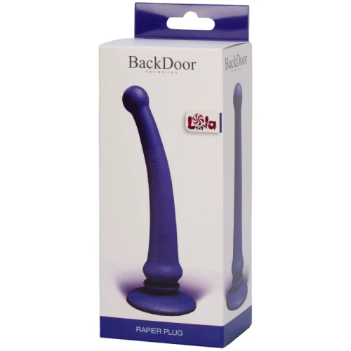 Anaal plug Rapier - Anale stimulator met een glad oppervlak en ronde kop - Lola Toys - BackDoor Edition - Dunne buttplug - Groot - 14cm x 2,5cm - Blauw - Afbeelding 2