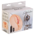 Realistische Masturbator met vibrerend ei met afstandsbediening - Extra zacht - Interne Textuur - Ftalaatvrij - Luxe verpakking - Satisfaction - Divine - Huidskleur - Afbeelding 2