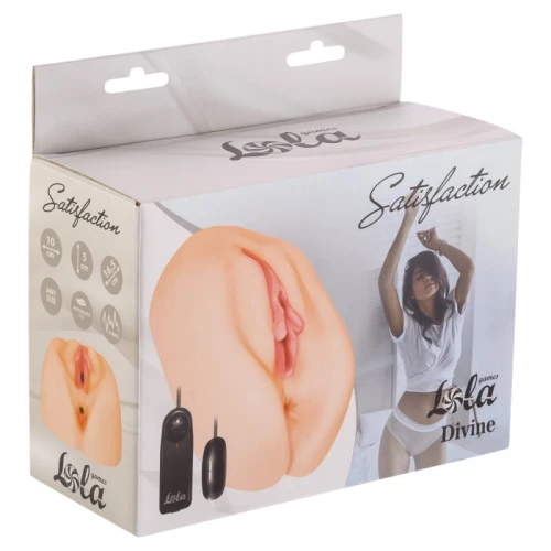 Realistische Masturbator met vibrerend ei met afstandsbediening - Extra zacht - Interne Textuur - Ftalaatvrij - Luxe verpakking - Satisfaction - Divine - Huidskleur - Afbeelding 2