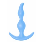 Lola Toys - First Time - Bent Anal Plug - Licht gebogen Buttplug - Anaalplug - Prostaat Stimulatie - P-Spot - 100% Fluweel zacht siliconen - Unisex - 13cm x 3cm - Blauw - Afbeelding 3