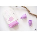 Menstruatiecup kit - 2 stuks (15 ML + 20 ML) - Medisch silicone - tot 12 uur bescherming - Reisverpakking - Maat M + S - Natural Wellness - Orchid - Lavendel - Afbeelding 3