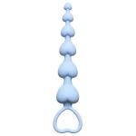 Lola Toys - First Time - Beginner Beads - Buttplug met Kralen - Flexibele Anaal Ballen/ Kralen/ Ketting met handgreep - Anal Beads - Anaalplug 100% Siliconen- Prostaat Stimulatie - P-Spot - Unisex - 18cm x 6cm - Blauw