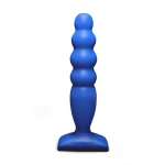 Anaal plug Groot Bubble Plug - Visgraatvormige anale stimulator - Lola Toys - BackDoor Edition - Dunne buttplug - Groot - 12,5cm x 3,2cm - Blauw