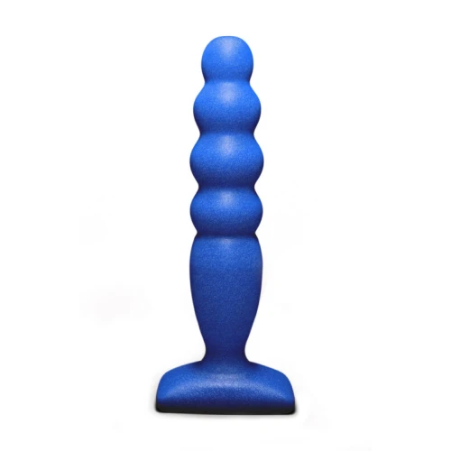 Anaal plug Groot Bubble Plug - Visgraatvormige anale stimulator - Lola Toys - BackDoor Edition - Dunne buttplug - Groot - 12,5cm x 3,2cm - Blauw
