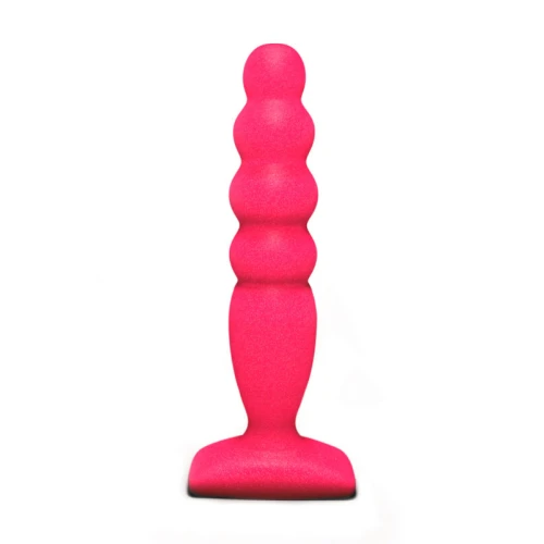Anaal plug Groot Bubble Plug - Visgraatvormige anale stimulator - Lola Toys - BackDoor Edition - Dunne buttplug - Groot - 12,5cm x 3,2cm - Roze