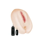 Realistische Masturbator met vibrerend ei met afstandsbediening - Extra zacht - Interne Textuur - Ftalaatvrij - Luxe verpakking - Satisfaction - Glorious - Huidskleur