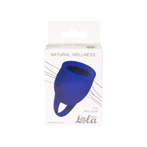 Menstruatiecup - 1 stuks (15 ML) - Medisch silicone - tot 12 uur bescherming - Maat S - Natural Wellness - Iris - Blauw - Afbeelding 2