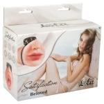 Realistische Masturbator met vibrerende penis ring - Extra zacht - Interne Textuur - Ftalaatvrij - Luxe verpakking - Satisfaction - Beloved - Huidskleur - Afbeelding 2