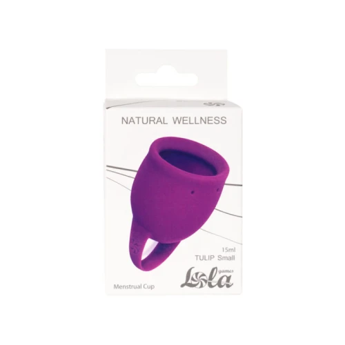 Menstruatiecup - 1 stuks (15 ML) - Medisch silicone - tot 12 uur bescherming - Maat S - Natural Wellness - Tulip - Paars - Afbeelding 2