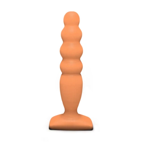 Anaal plug Groot Bubble Plug - Visgraatvormige anale stimulator - Lola Toys - BackDoor Edition - Dunne buttplug - Groot - 12,5cm x 3,2cm - Oranje
