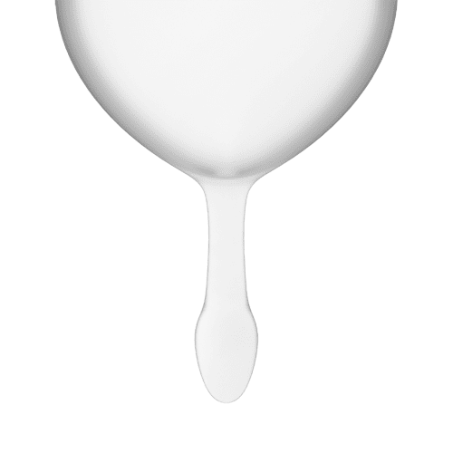 satisfyer feel good menstrual cup white closer view