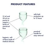 Satisfyer - Feel secure Menstrual Cup - Lichtgroen - Afbeelding 3