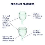 Satisfyer - Feel secure Menstrual Cup - Lichtgroen - Afbeelding 3