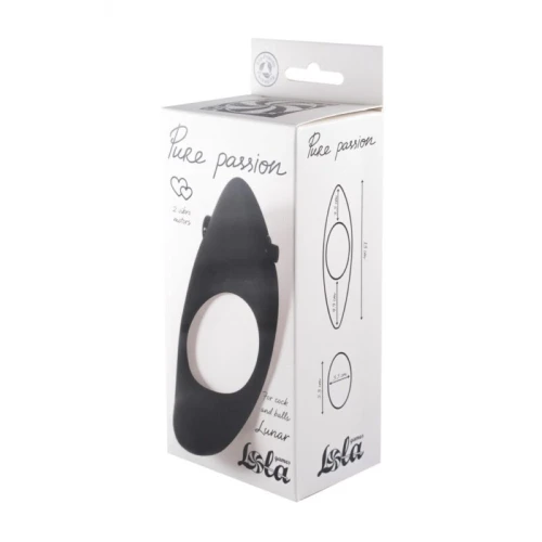 Erectie Vibrerende Cockring Pure Passion Lunar Zwart - Afbeelding 2