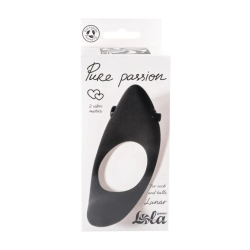 Erectie Vibrerende Cockring Pure Passion Lunar Zwart - Afbeelding 3
