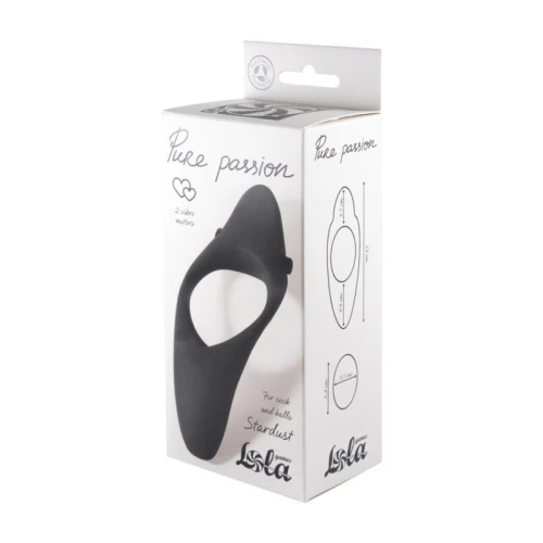 Erectie Vibrerende Cockring Pure Passion Stardust Zwart - Afbeelding 2
