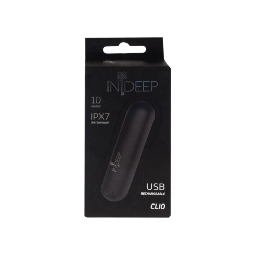 Oplaadbare Vibrerende Mini Vibrator Bullet Indeep Clio Zwart - Afbeelding 3