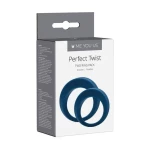 Me You Us Perfect Twist Cock Ring Set Blauw - Afbeelding 2